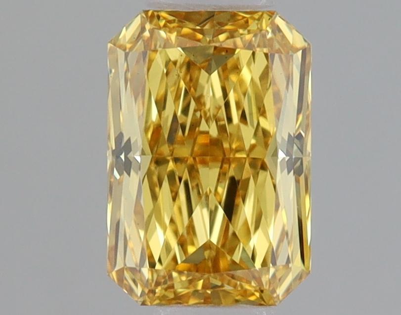 0.73 Ct. Fancy Vivid Yellow Radiant Lab Grown Diamond