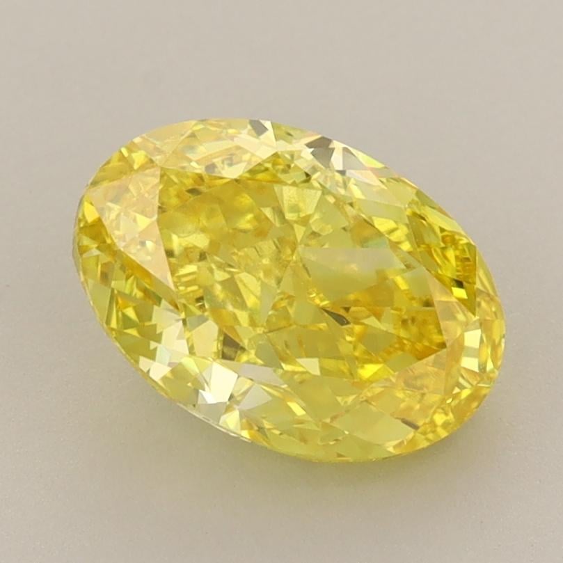2.08 Ct. Fancy Vivid  Yellow Oval Lab Grown Diamond