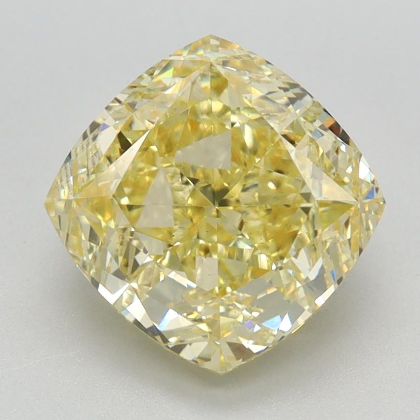 3.03 Ct. Fancy Intense Yellow Cushion Lab Grown Diamond