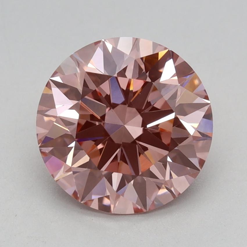 1.65 Ct. Fancy Vivid Pink Round Lab Grown Diamond