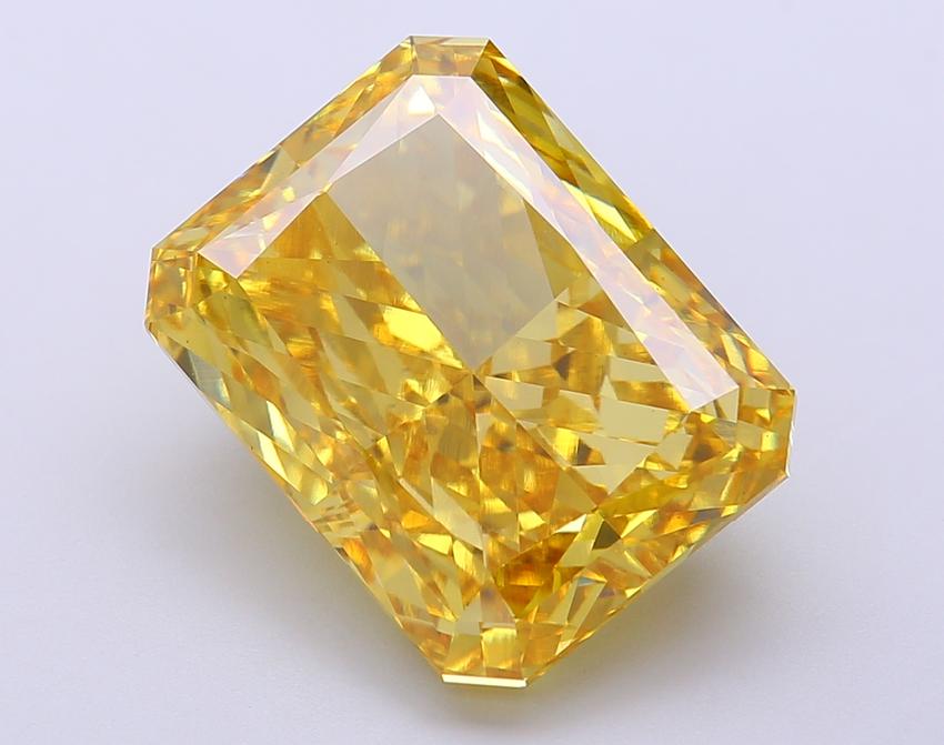 11.08 Ct. Fancy Vivid Yellow Radiant Lab Grown Diamond
