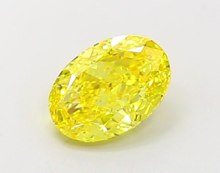 1.24 Ct. Fancy Vivid  Yellow Oval Lab Grown Diamond