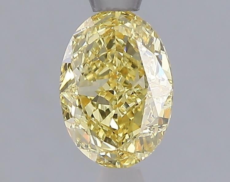 1.08 Ct. Fancy Intense  Yellow Oval Lab Grown Diamond