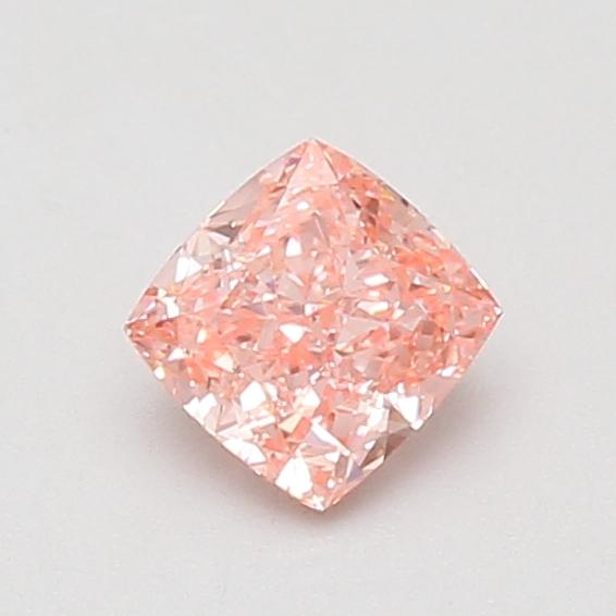 0.64 Ct. Fancy Vivid Pink Cushion Lab Grown Diamond