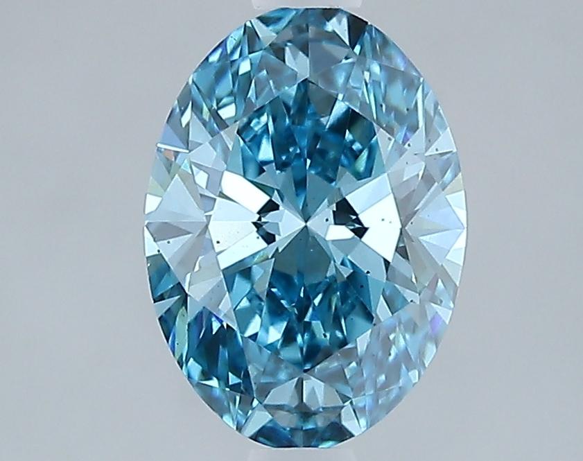 1.50 Ct. Fancy Vivid Blue Oval Lab Grown Diamond