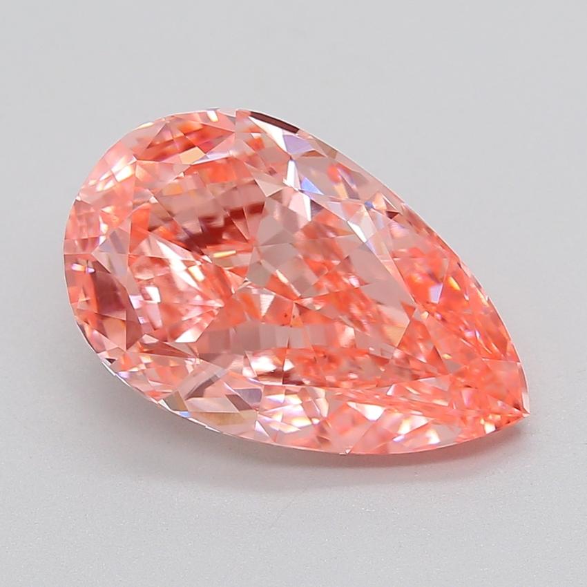 7.50 Ct. Fancy Vivid  Pink Pear Lab Grown Diamond