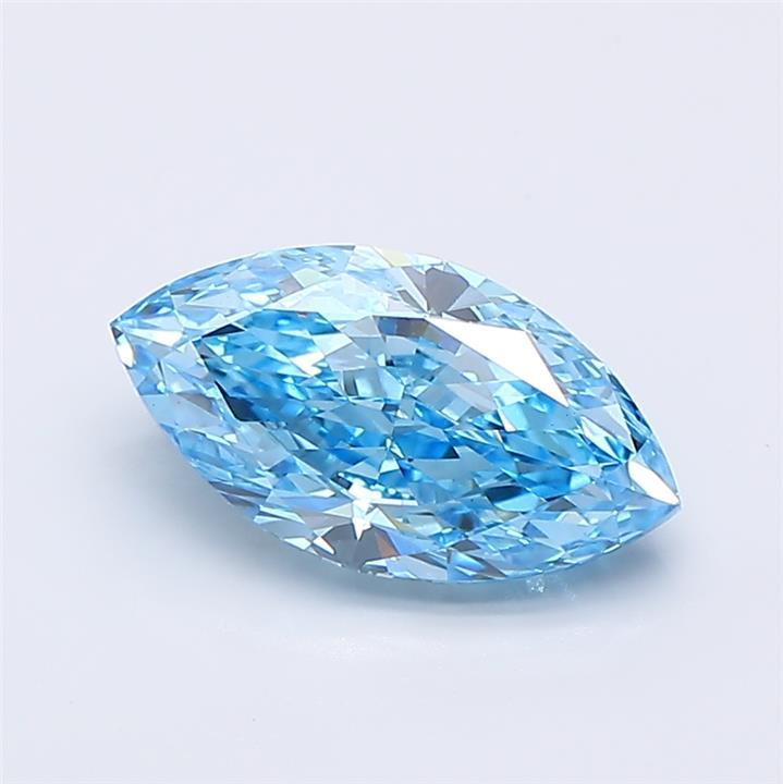 2.01 Ct. Fancy Vivid  Blue Marquise Lab Grown Diamond