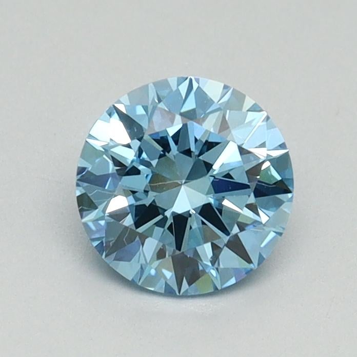 0.70 Ct. Fancy Vivid Blue Round Lab Grown Diamond