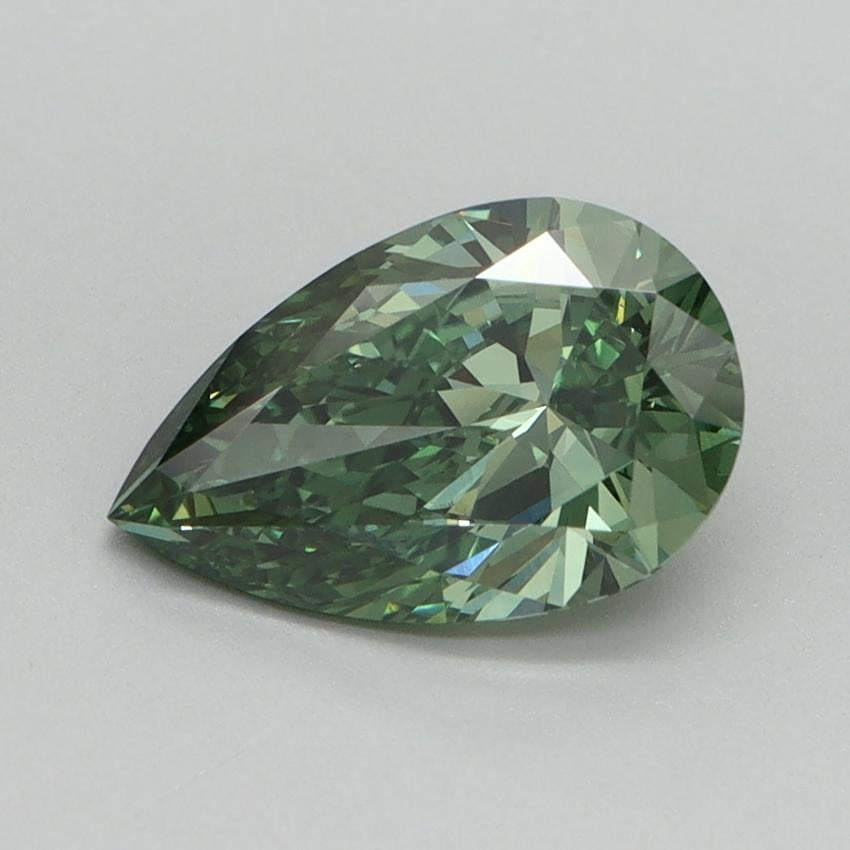 1.51 Ct. Fancy Vivid Green Pear Lab Grown Diamond