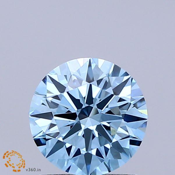 1.12 Ct. Fancy Vivid  Blue Round Lab Grown Diamond
