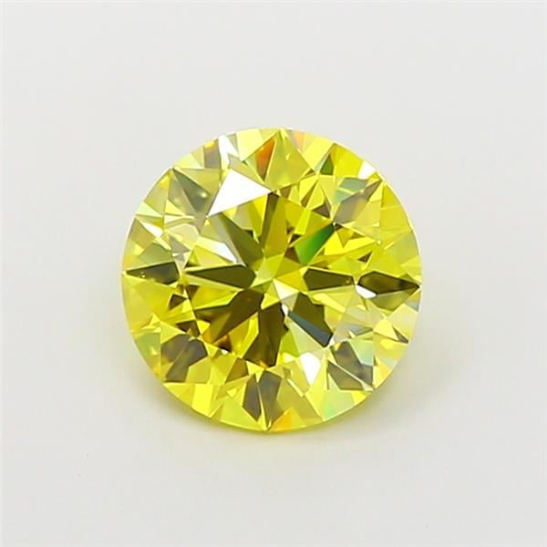 1.55 Ct. Fancy Vivid  Yellow Round Lab Grown Diamond