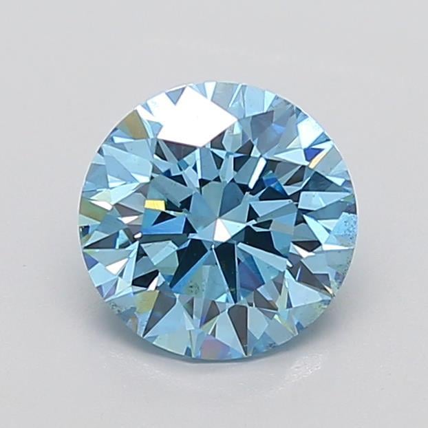 2.02 Ct. Fancy Vivid  Blue Round Lab Grown Diamond