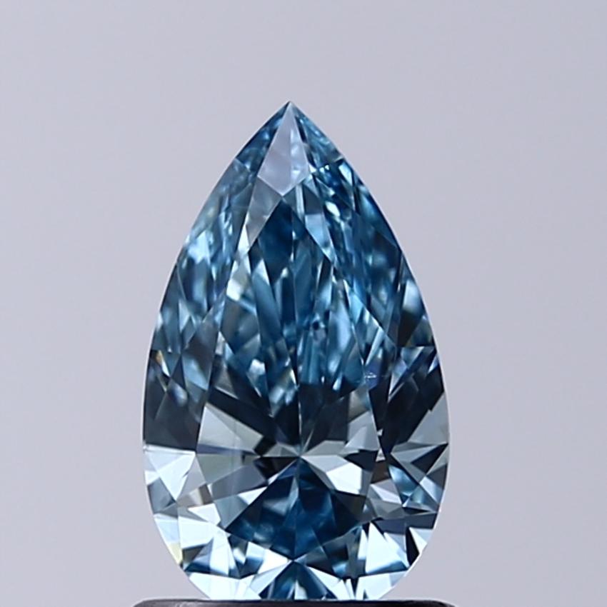 0.90 Ct. Fancy Intense Blue Pear Lab Grown Diamond