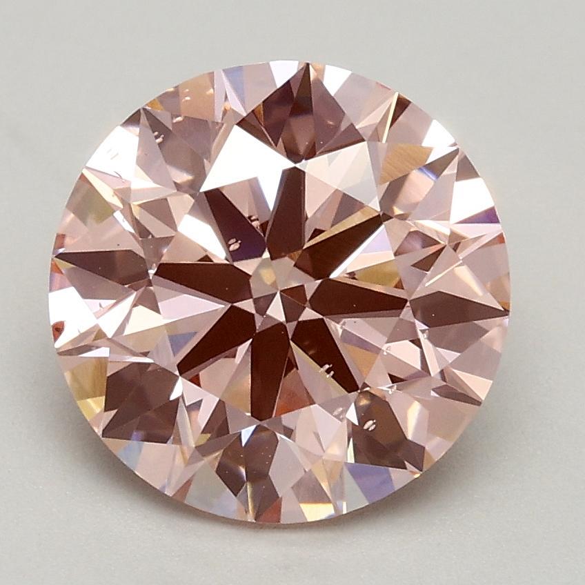 2.00 Ct. Fancy Intense Pink Round Lab Grown Diamond