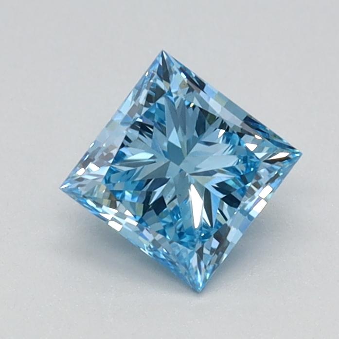 0.60 Ct. Fancy Vivid Blue Princess Lab Grown Diamond