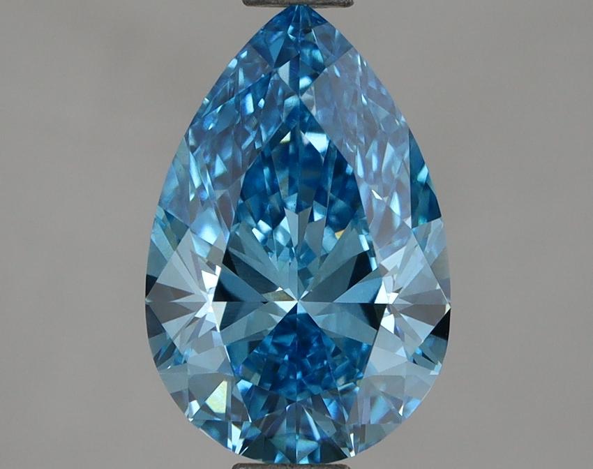 2.00 Ct. Fancy Vivid Blue Pear Lab Grown Diamond