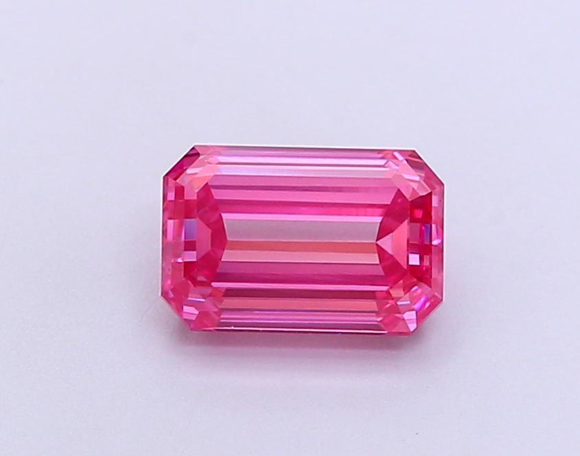 1.53 Ct. Fancy Vivid Pink Emerald Lab Grown Diamond