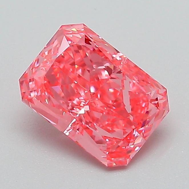 1.01 Ct. Fancy Vivid Pink Radiant Lab Grown Diamond