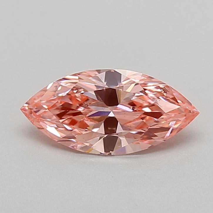0.96 Ct. Fancy Vivid Pink Marquise Lab Grown Diamond