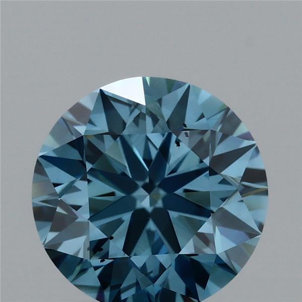 2.01 Ct. Fancy Vivid Blue Round Lab Grown Diamond