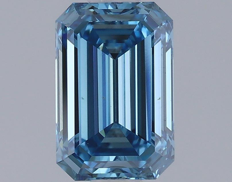 0.94 Ct. Fancy Vivid Blue Emerald Lab Grown Diamond
