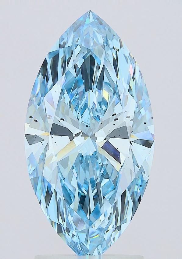 2.66 Ct. Fancy Vivid Blue Marquise Lab Grown Diamond