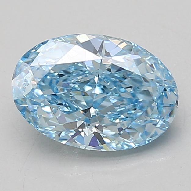 2.05 Ct. Fancy Vivid Blue Oval Lab Grown Diamond
