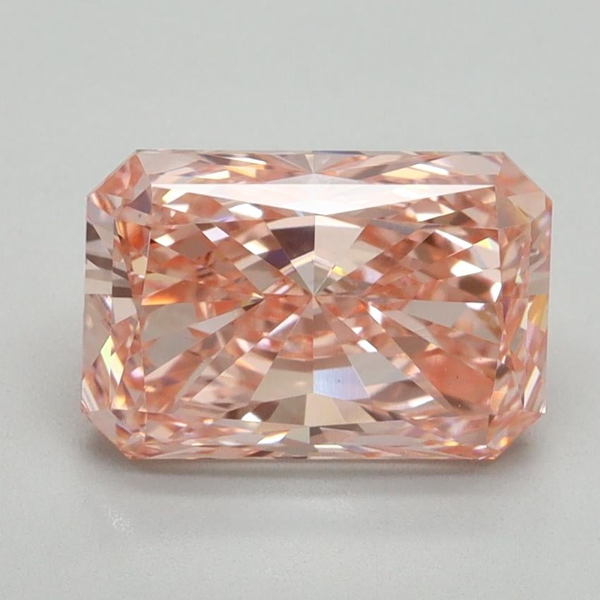 3.05 Ct. Fancy Vivid Pink Radiant Lab Grown Diamond