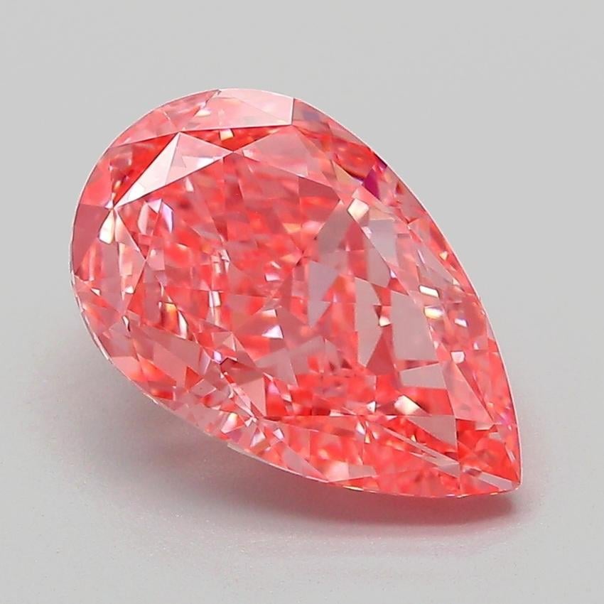 3.13 Ct. Fancy Vivid Pink Pear Lab Grown Diamond