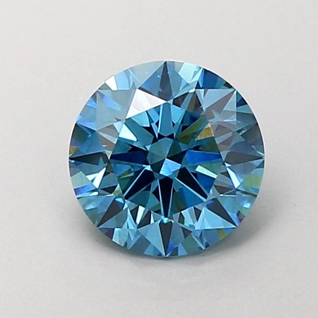 1.31 Ct. Fancy Vivid Blue Round Lab Grown Diamond