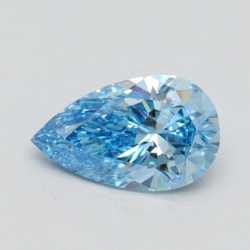 1.09 Ct. Fancy Vivid Blue Pear Lab Grown Diamond