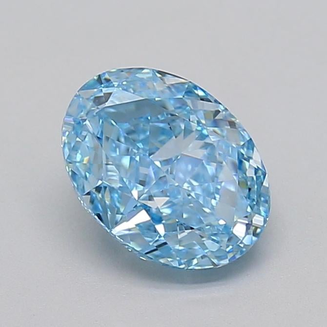 2.00 Ct. Fancy Vivid  Blue Oval Lab Grown Diamond