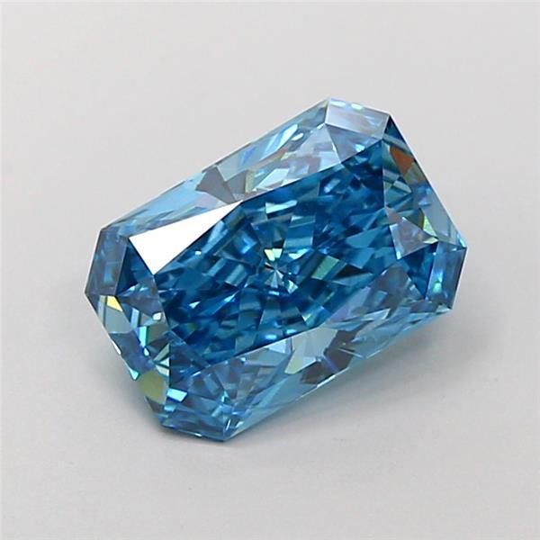 2.11 Ct. Fancy Vivid  Blue Radiant Lab Grown Diamond