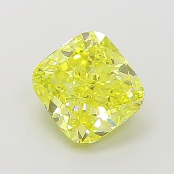1.19 Ct. Fancy Vivid Yellow Cushion Lab Grown Diamond