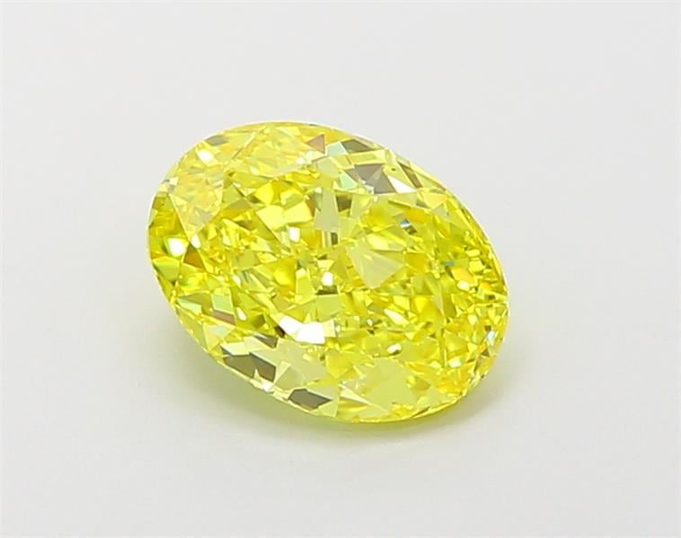 1.52 Ct. Fancy Vivid  Yellow Oval Lab Grown Diamond