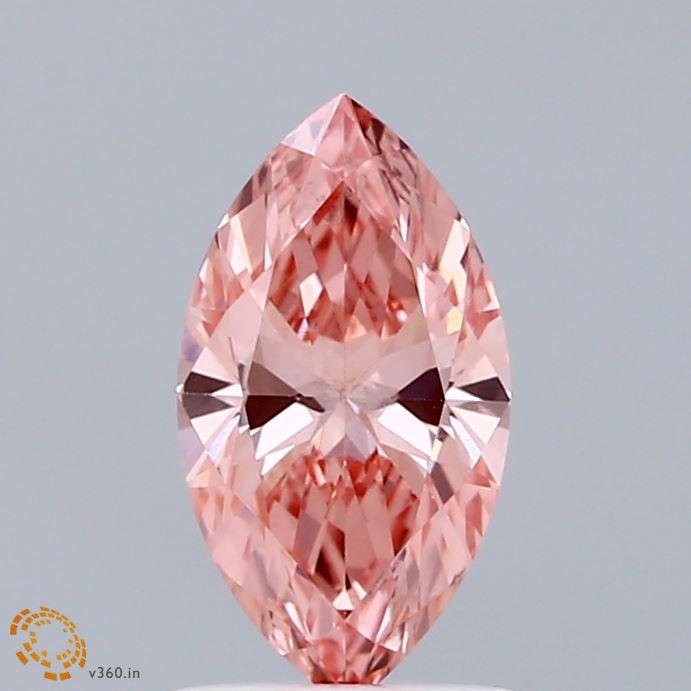 1.00 Ct. Fancy Vivid Pink Marquise Lab Grown Diamond