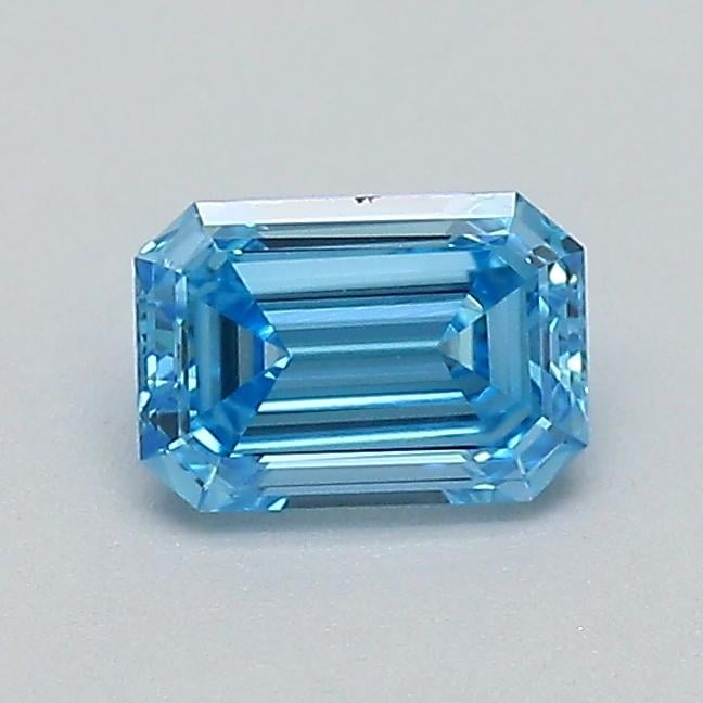 0.29 Ct. Fancy Vivid  Blue Emerald Lab Grown Diamond