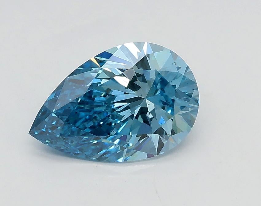 1.01 Ct. Fancy Vivid Blue Pear Lab Grown Diamond