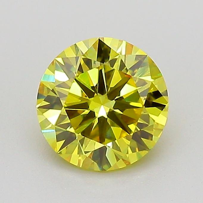 0.96 Ct. Fancy Vivid  Yellow Round Lab Grown Diamond