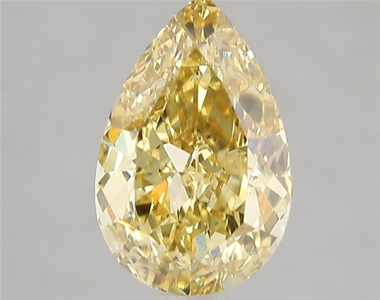 2.51 Ct. Fancy Vivid Yellow Pear Lab Grown Diamond