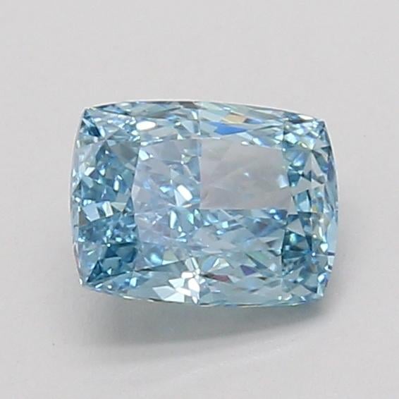 1.06 Ct. Fancy Vivid Blue Cushion Lab Grown Diamond