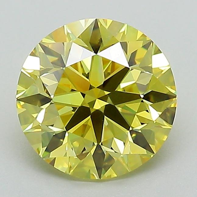 1.65 Ct. Fancy Vivid Yellow Round Lab Grown Diamond