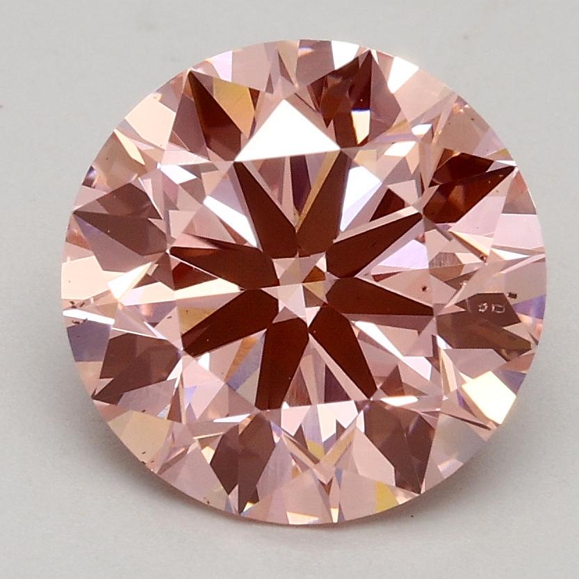 2.26 Ct. Fancy Intense Pink Round Lab Grown Diamond