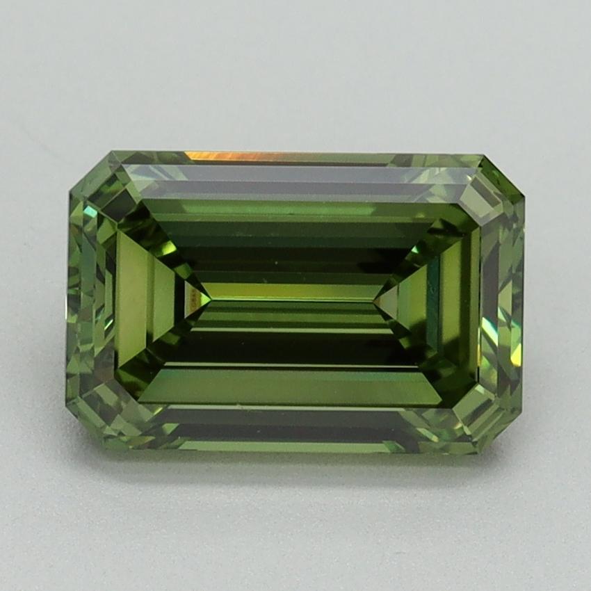2.10 Ct. Fancy Vivid Green Emerald Lab Grown Diamond