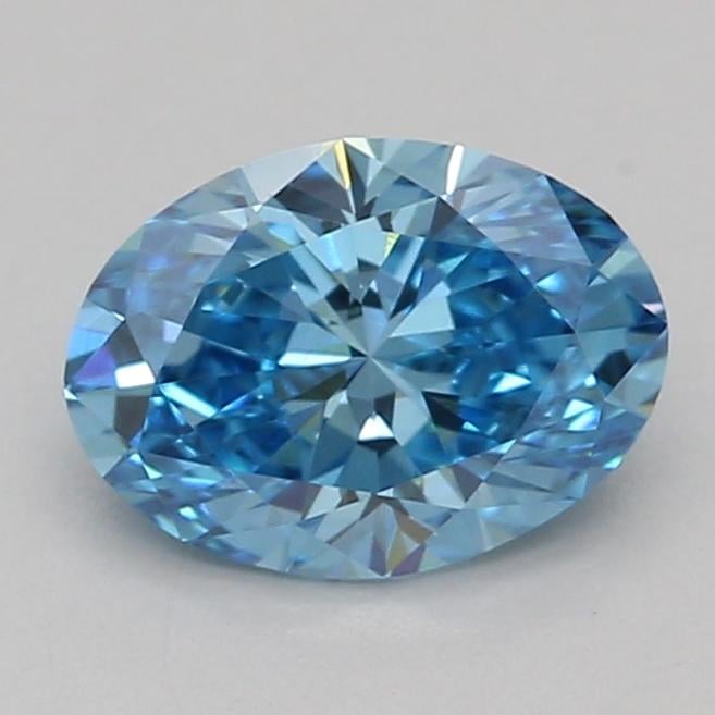 0.50 Ct. Fancy Vivid Blue Oval Lab Grown Diamond