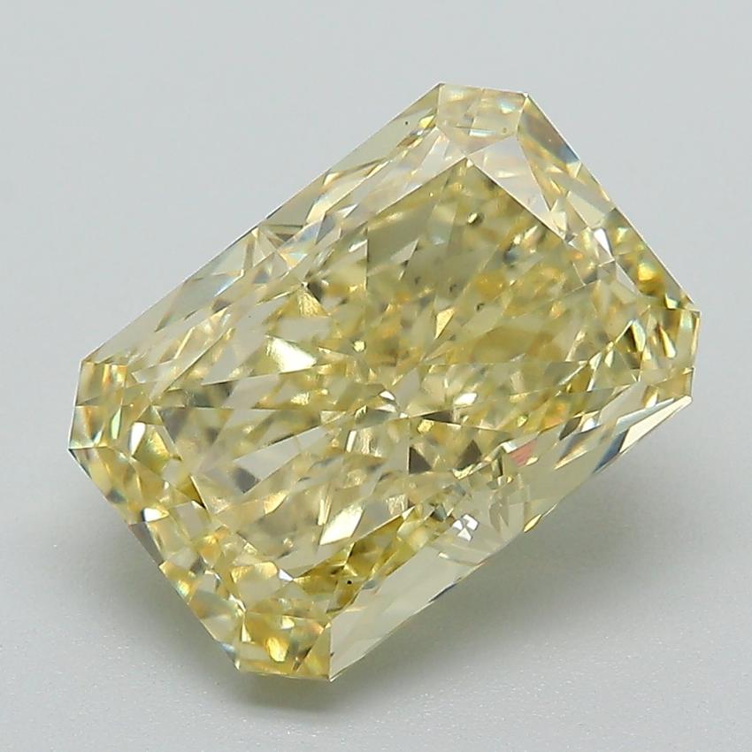 4.04 Ct. Fancy Vivid Yellow Radiant Lab Grown Diamond