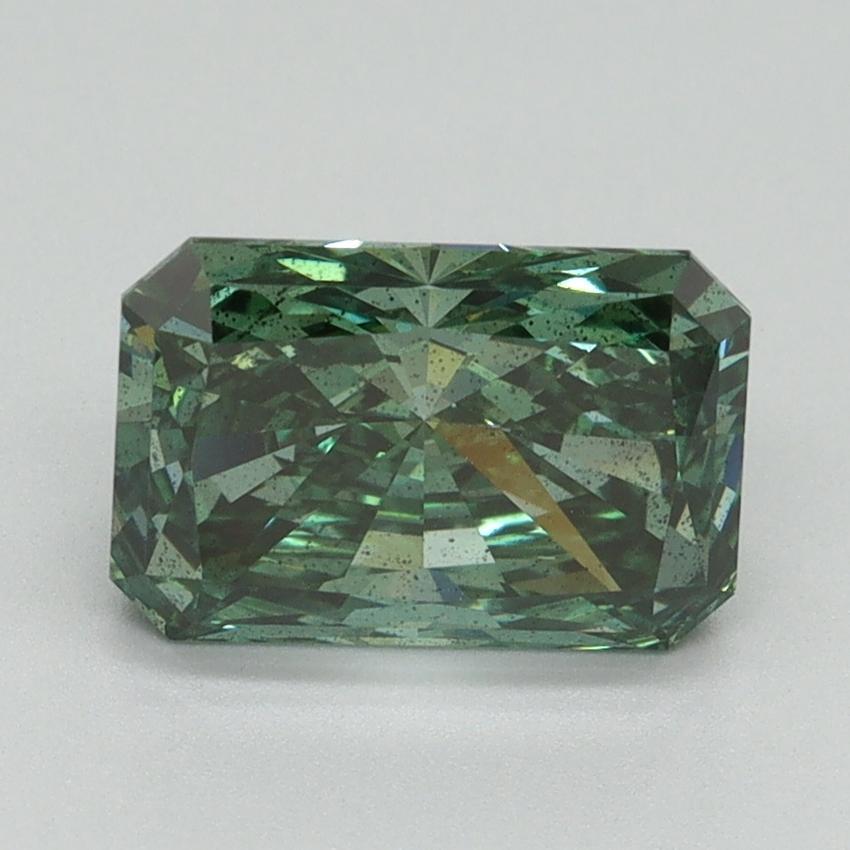 2.03 Ct. Fancy Vivid Green Radiant Lab Grown Diamond