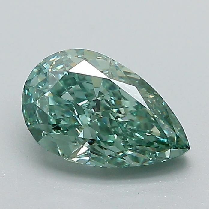 1.14 Ct. Fancy Vivid Green Pear Lab Grown Diamond