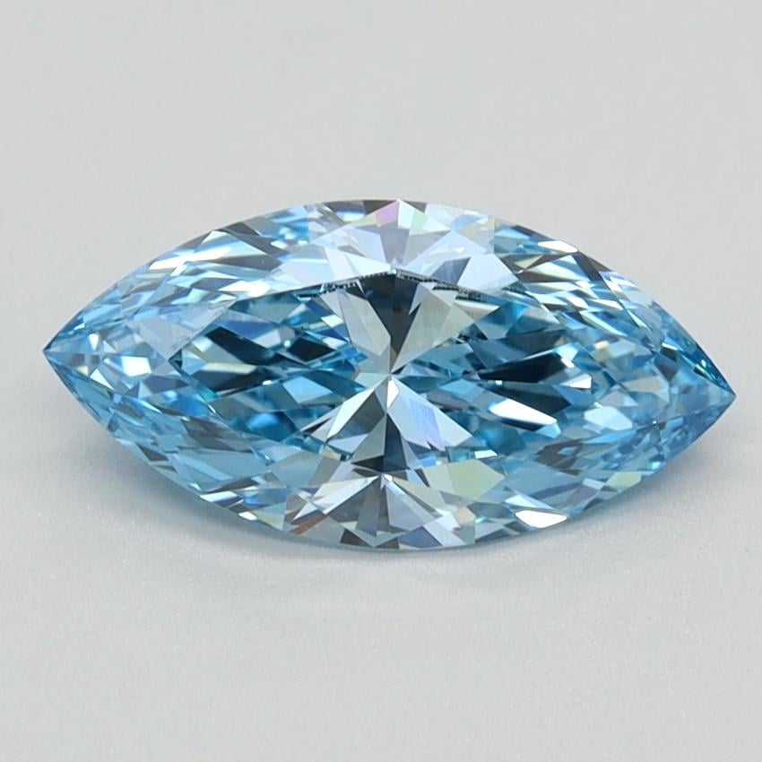 0.92 Ct. Fancy Vivid Blue Marquise Lab Grown Diamond