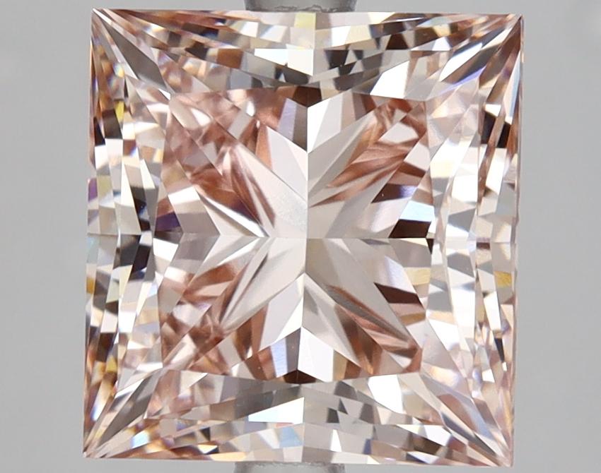 4.58 Ct. Fancy Brownish Pink Princess Lab Grown Diamond